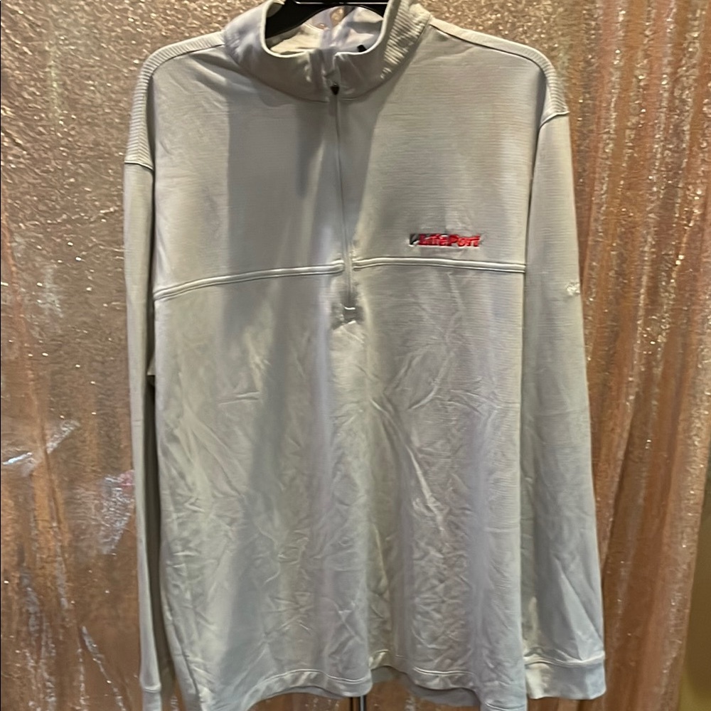 Columbia LifePort Embroidered Light Gray Jacket with Red Logo